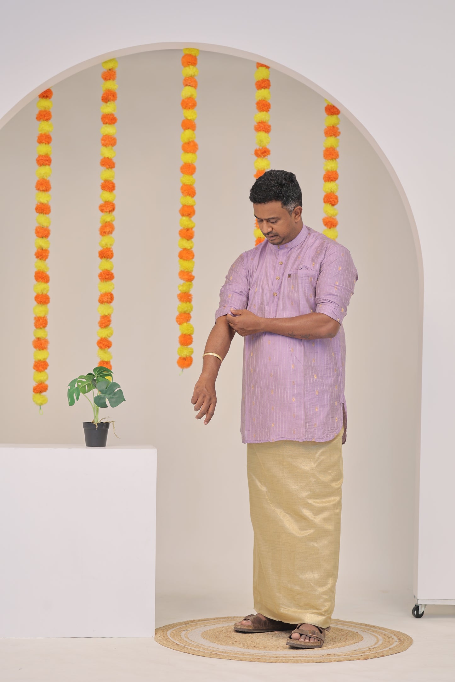 Lavender Men's Kurta