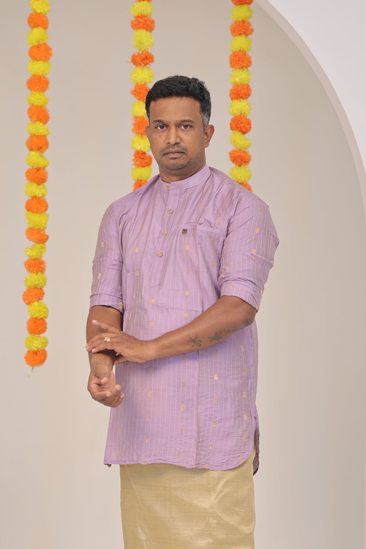 Lavender Men's Kurta