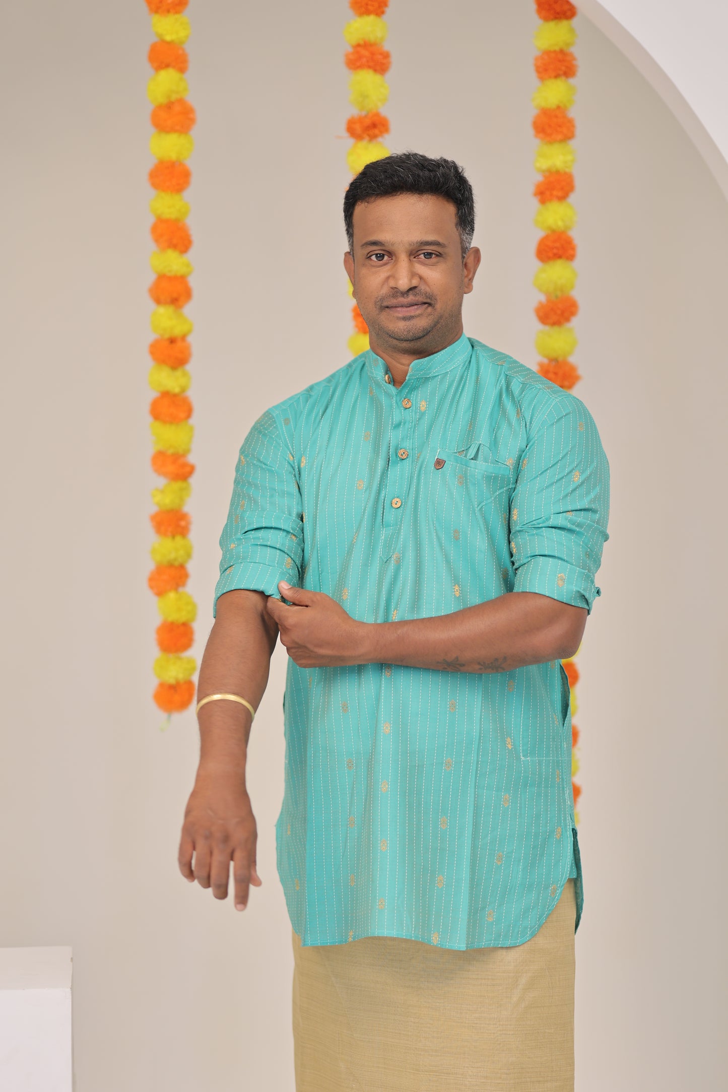 Turquoise Men's Kurta