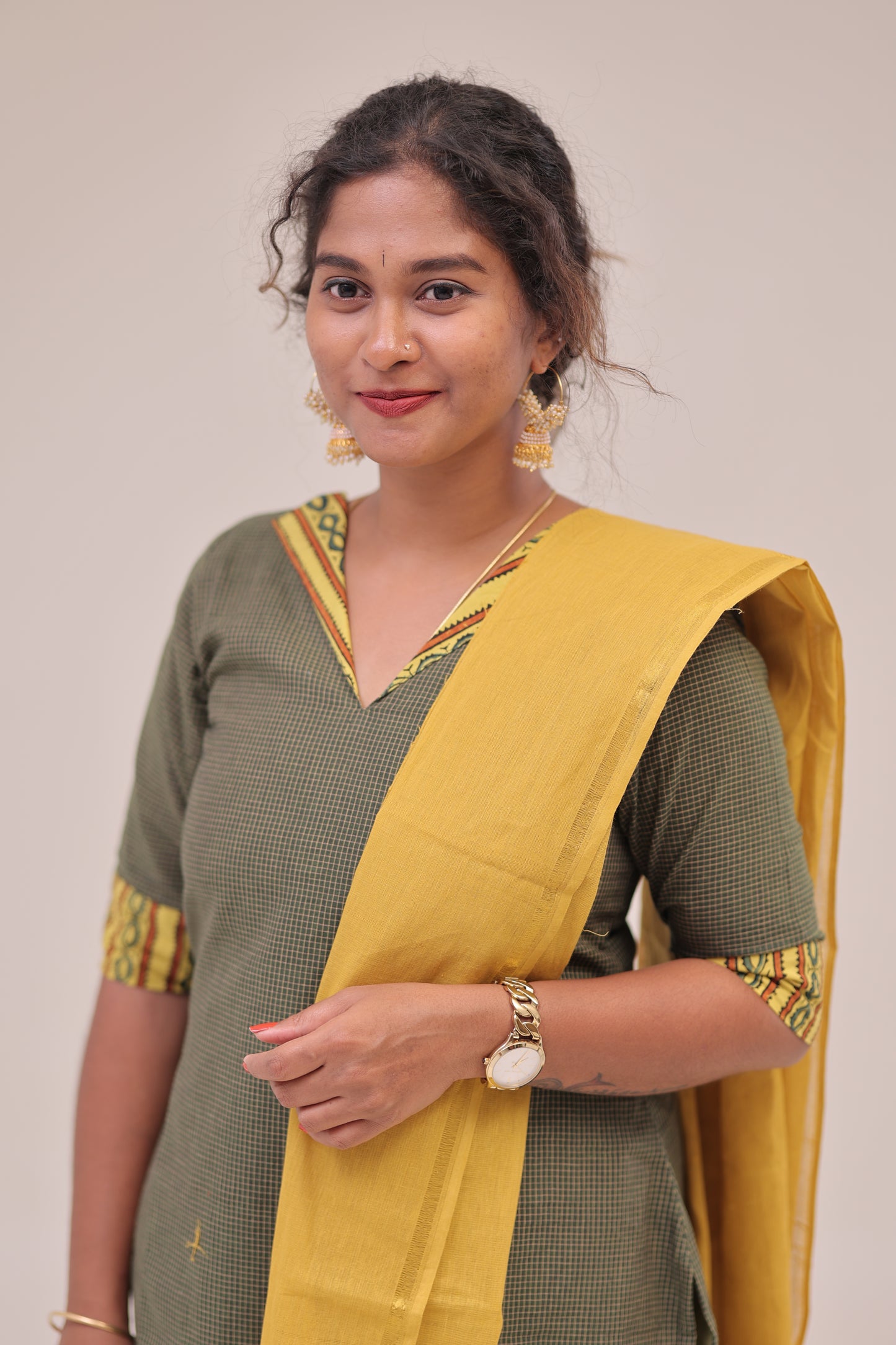 THURIGAI-cotton3pc- Green