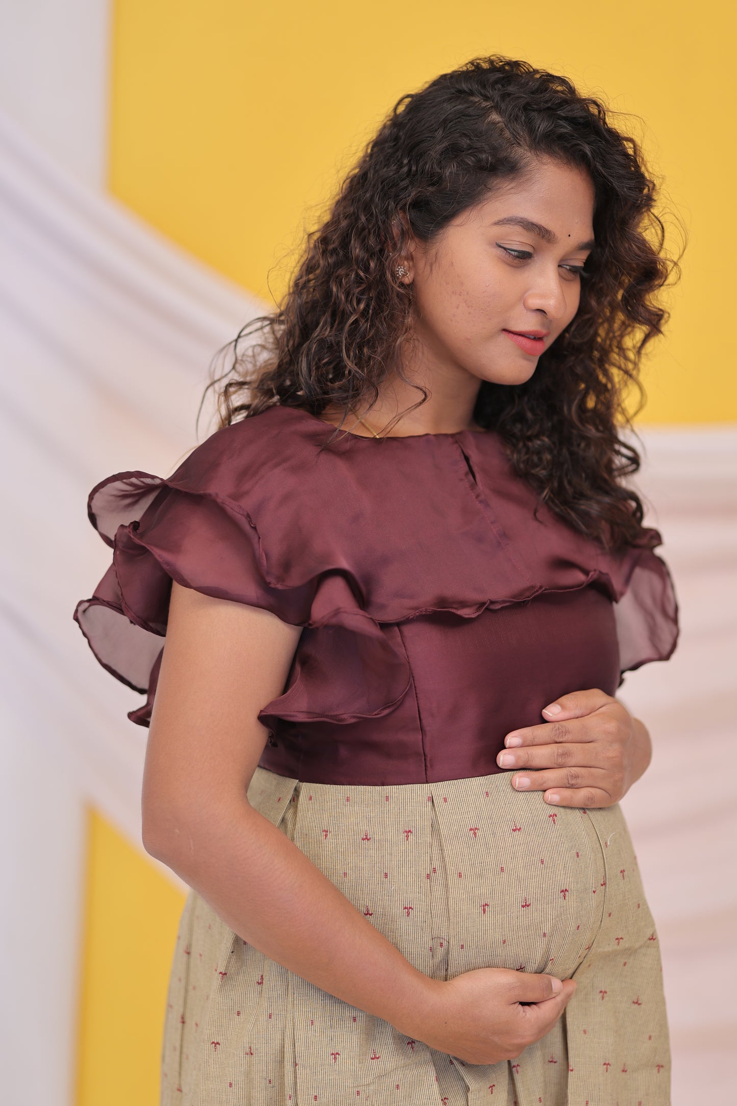 PIPING HOT- FEEDINGGOWNS-PINK-WINE