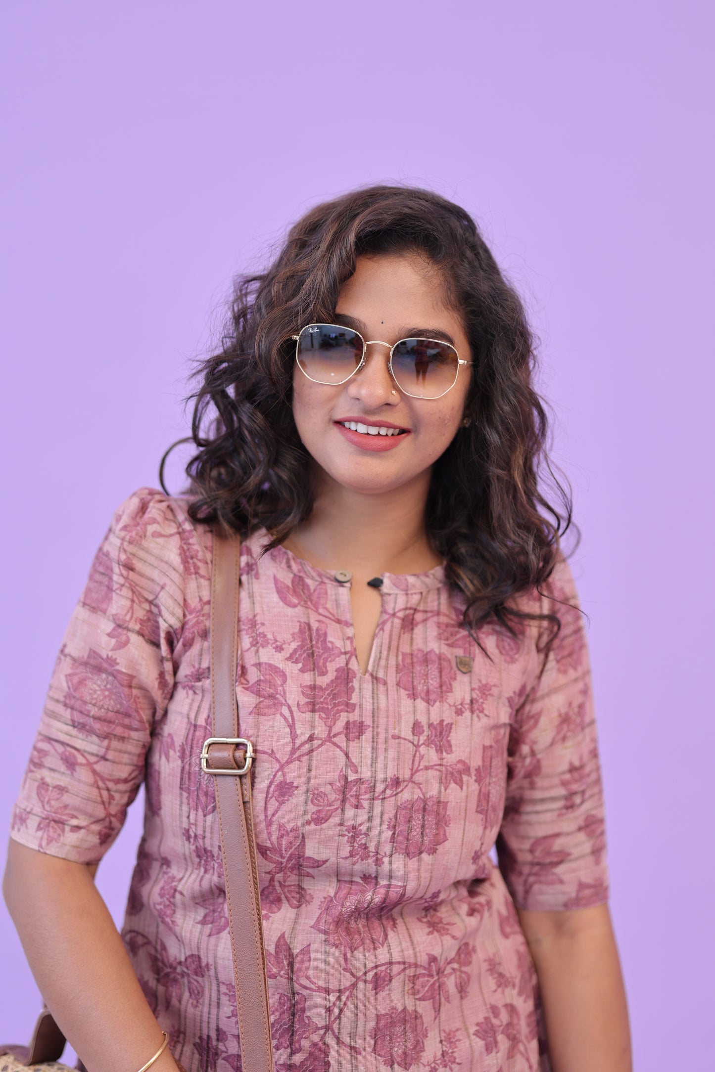 SUNNY-FLORAL-cotton co-ord-Mauve