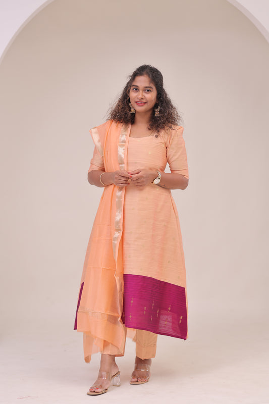 THUGIL - RAWSILK set - PEACH/MAGENTA