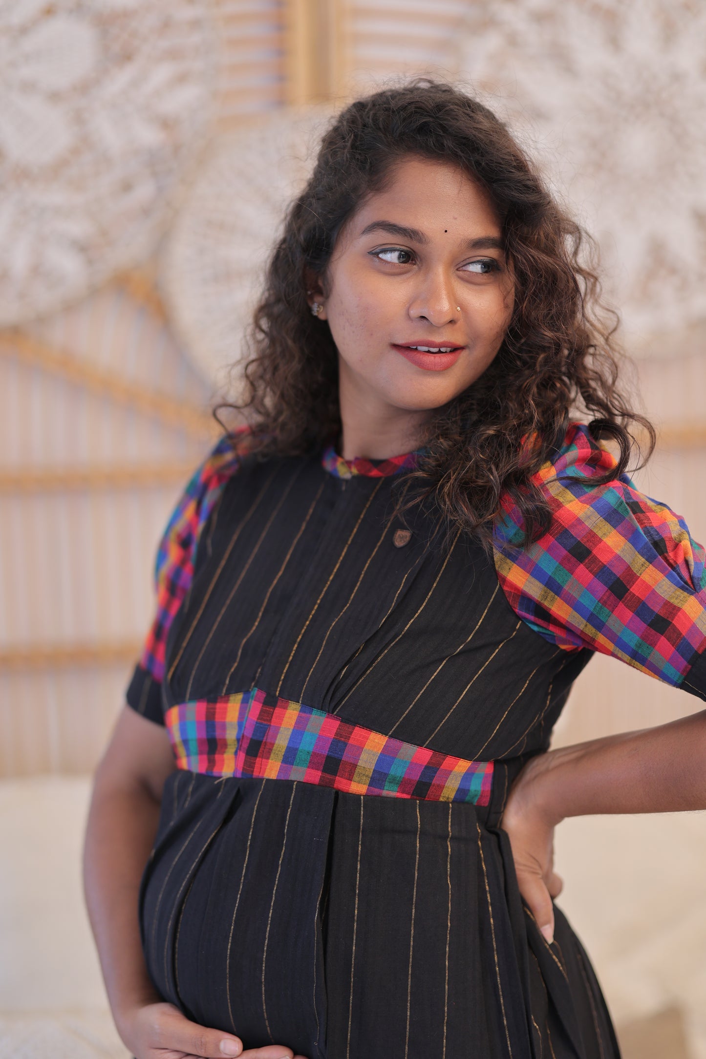 PIPING HOT -MADARASI-CHARCOAL-GOWN