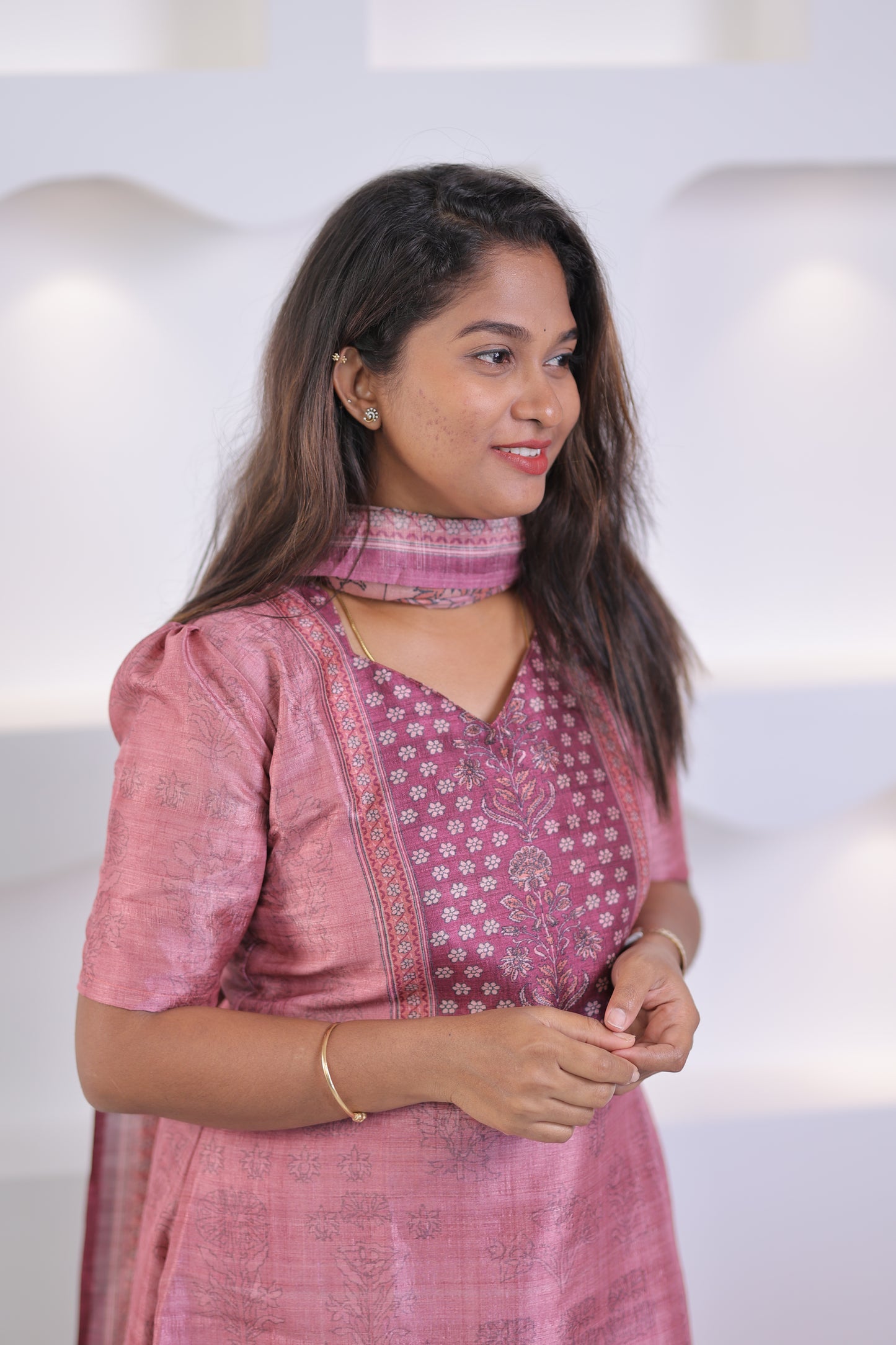 LUX-LOTUS -IKKAT TUSSAR SUIT
