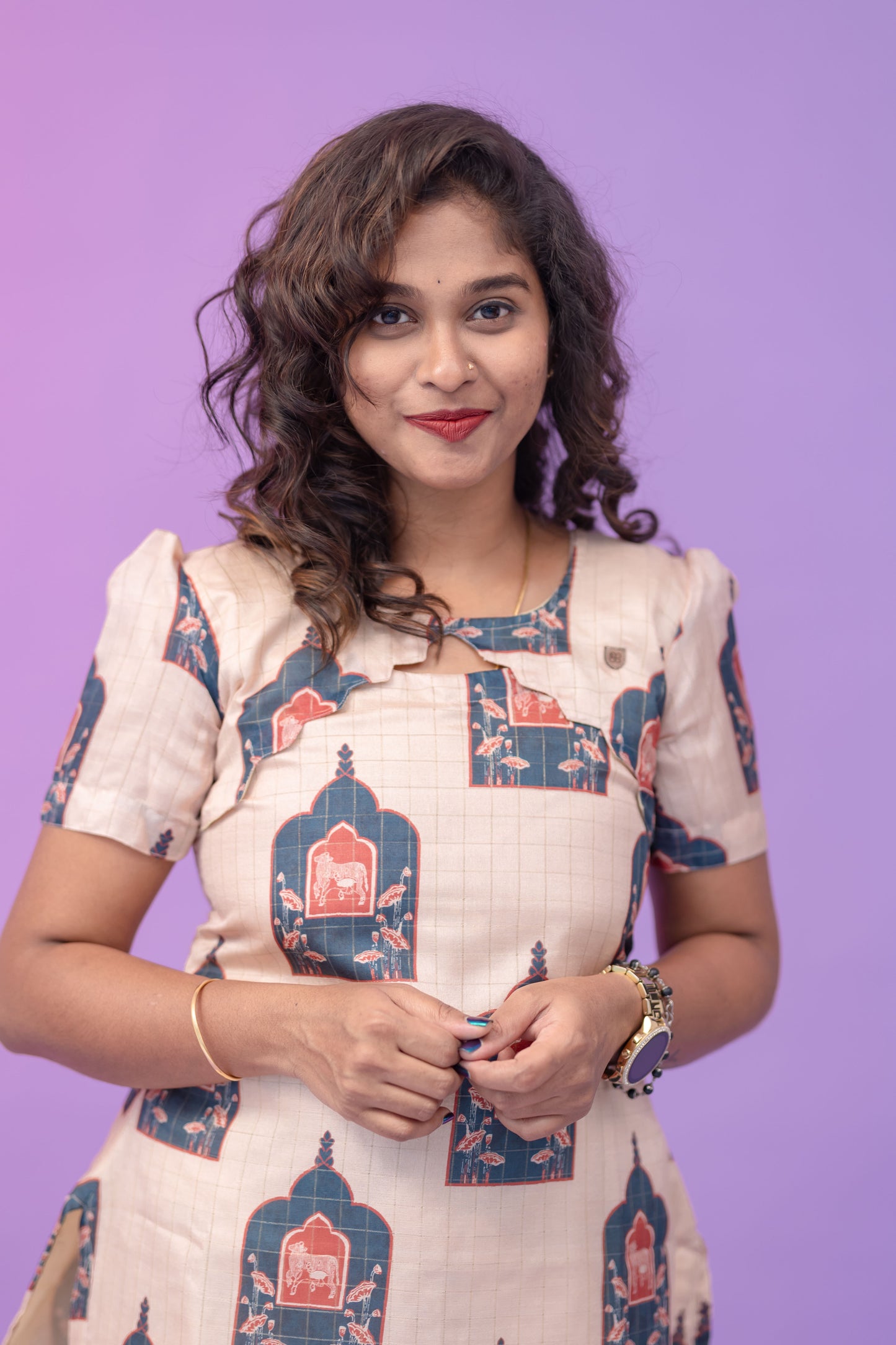 Chanderi co ords - white