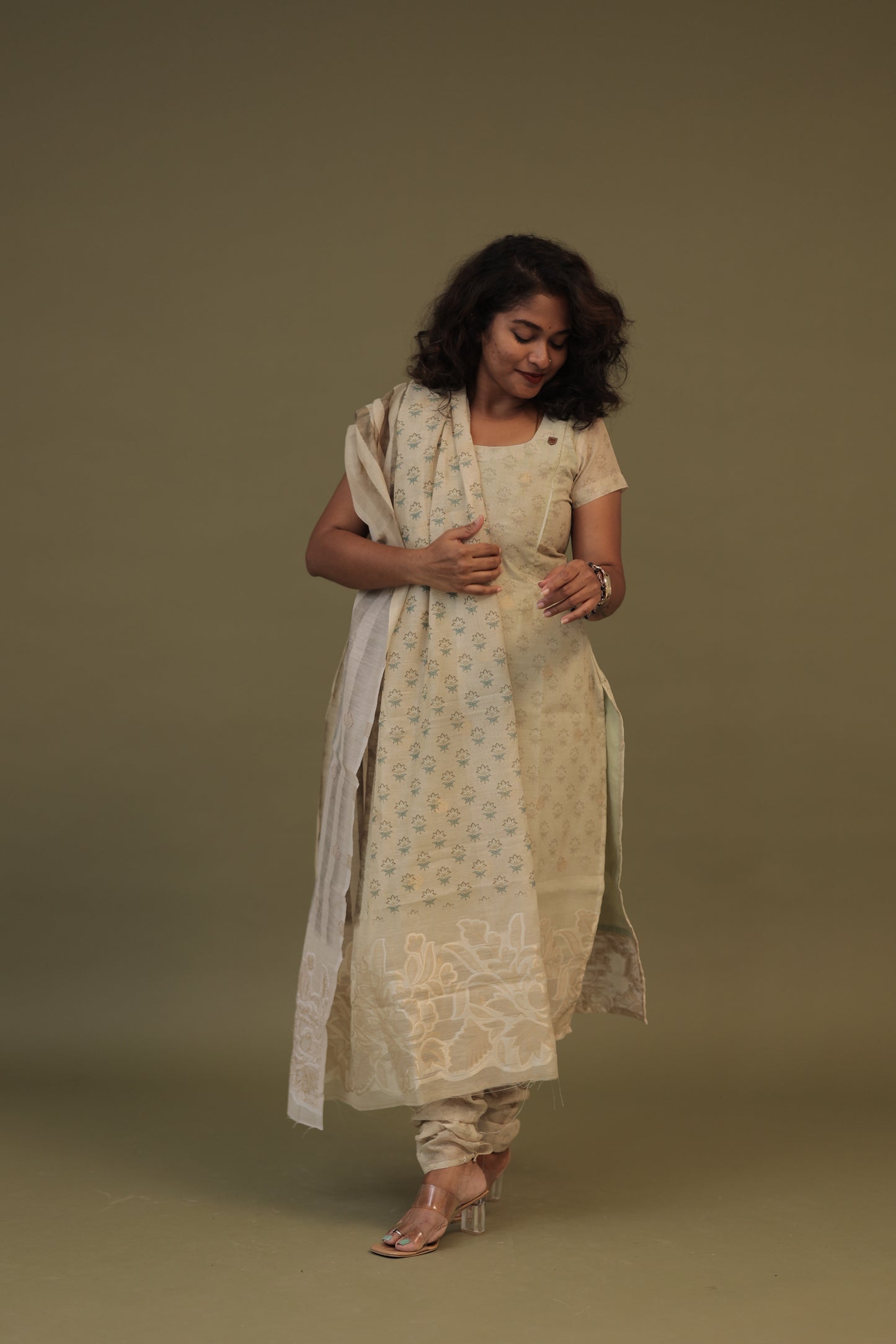 LUX- Chanderi green