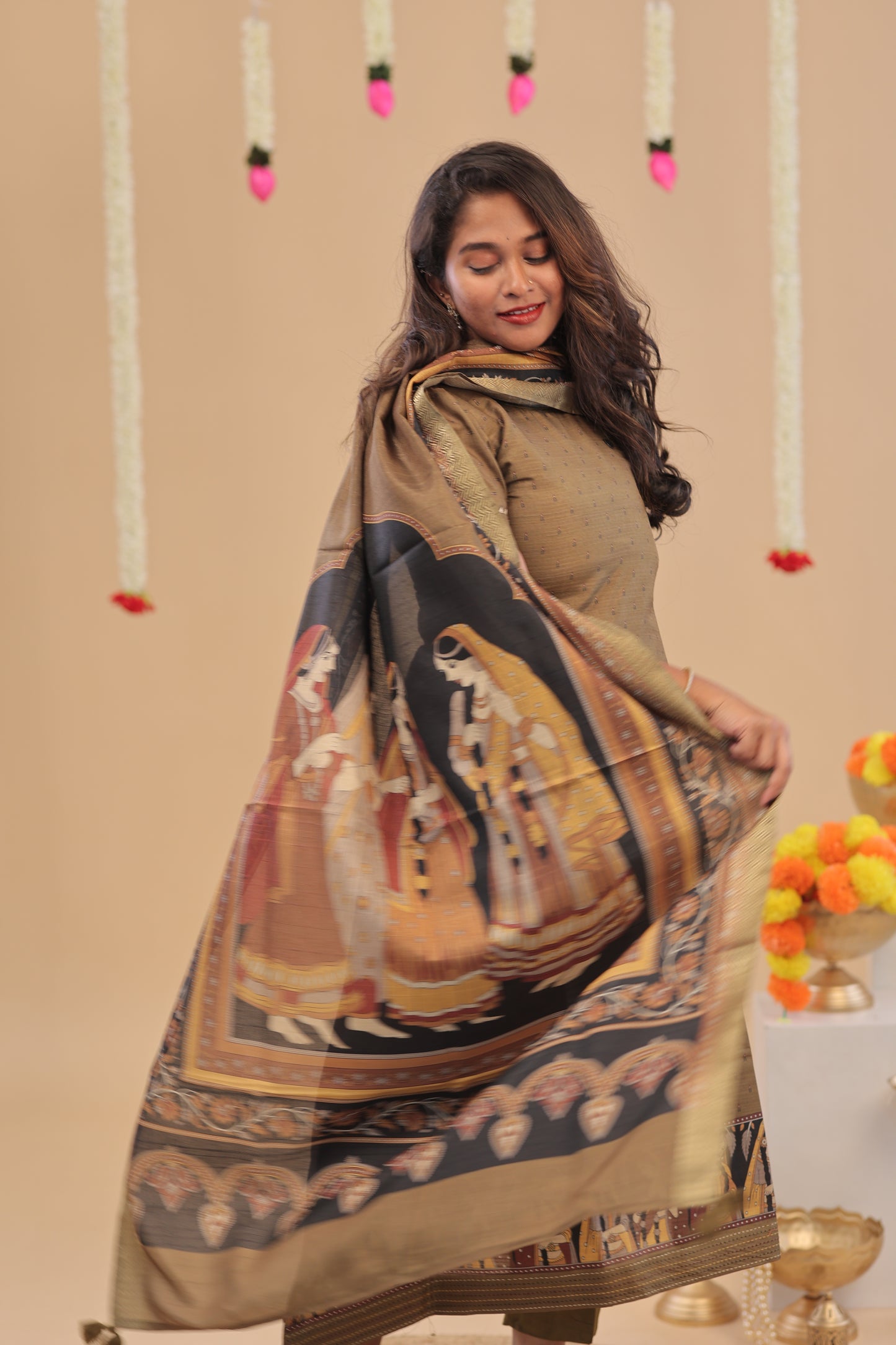 PREMIUM-KORA-Madhubani-OLIVE