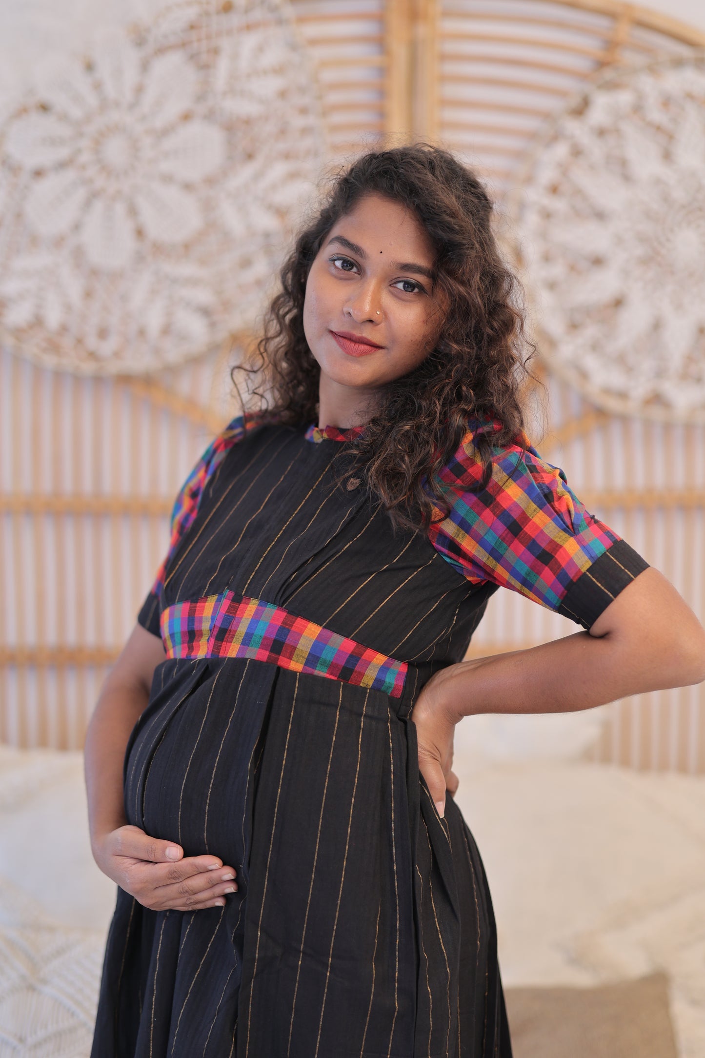PIPING HOT -MADARASI-CHARCOAL-GOWN