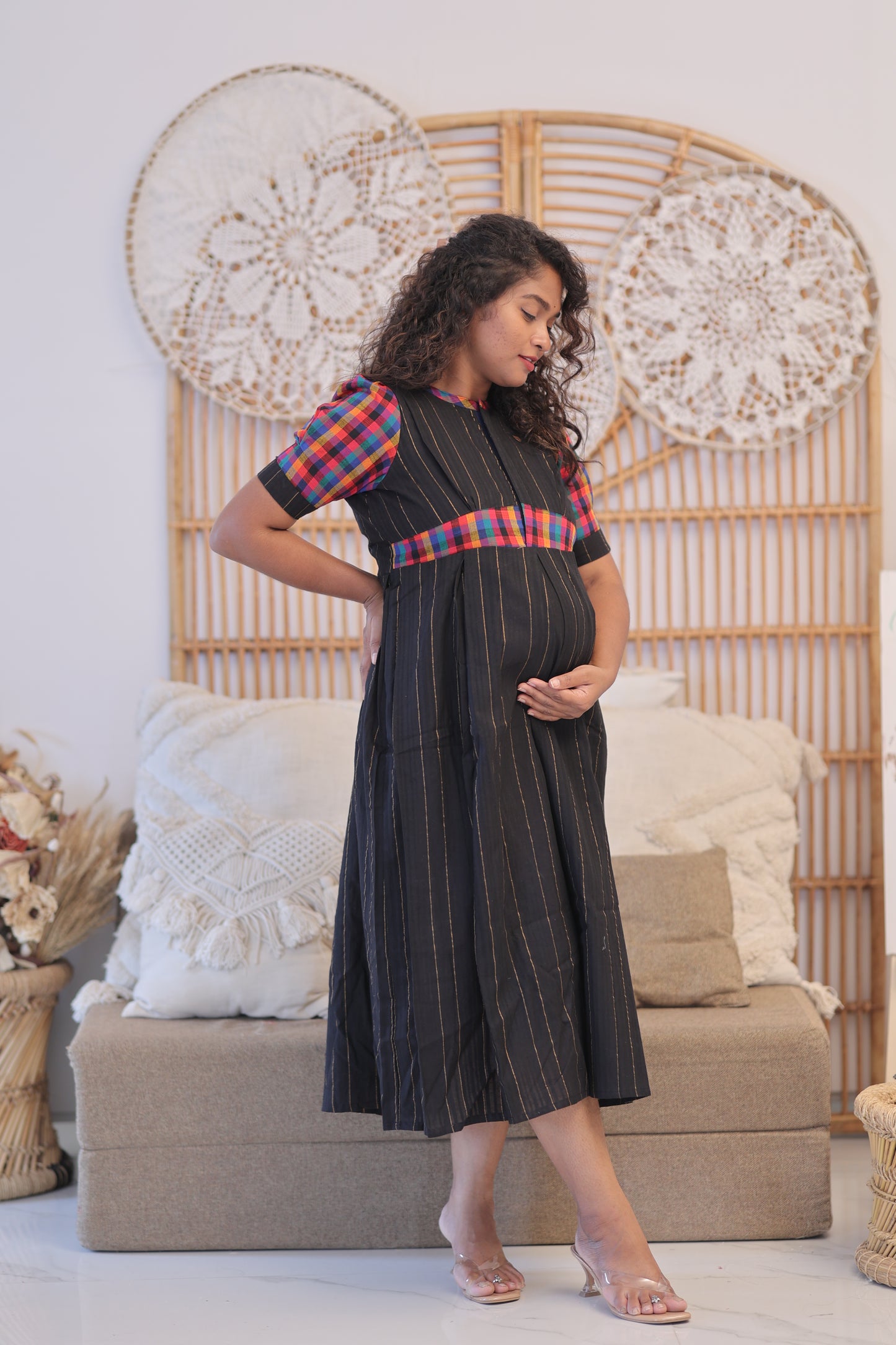 PIPING HOT -MADARASI-CHARCOAL-GOWN