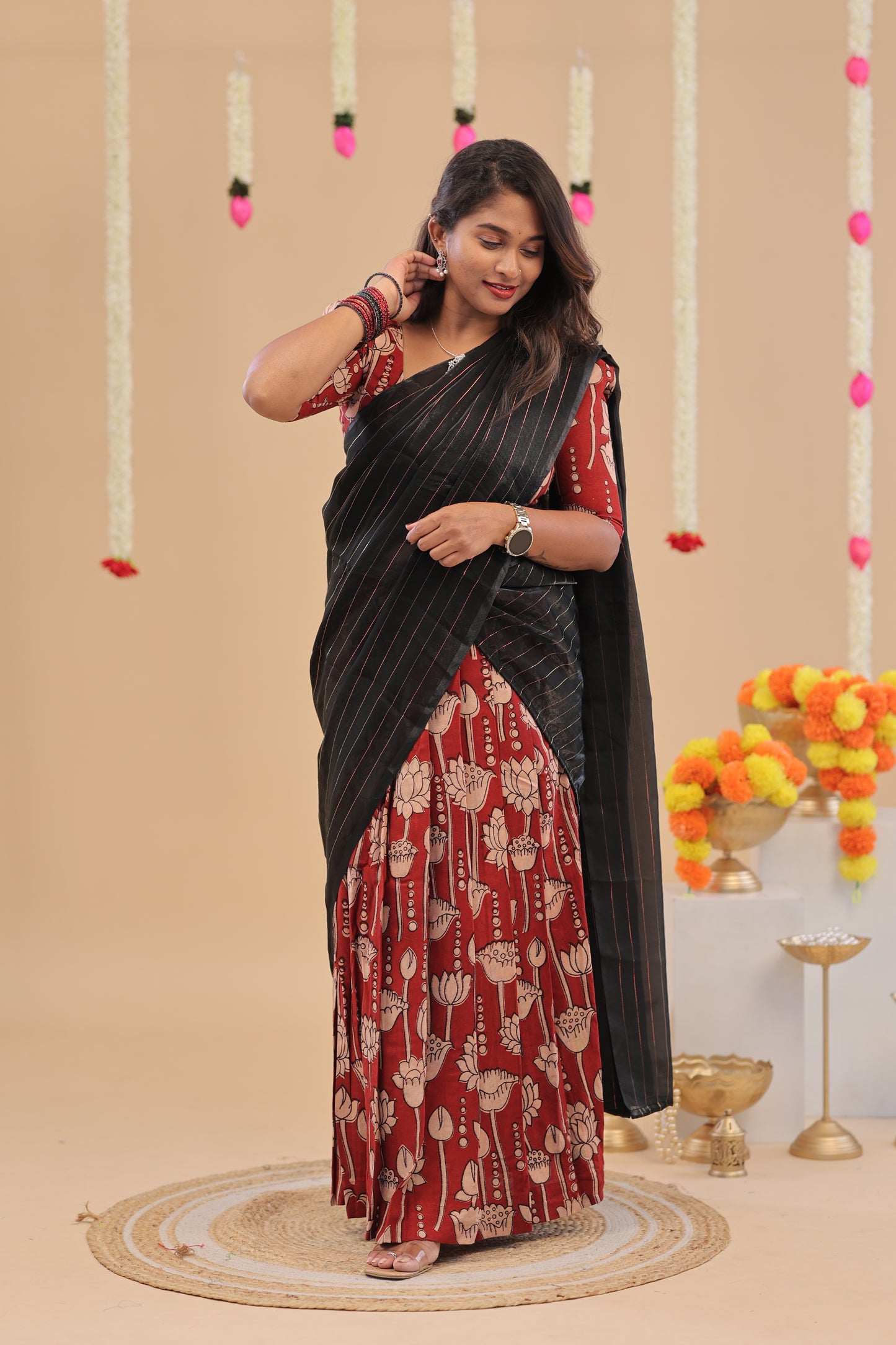 HALF SAREE-KALAMKARI
