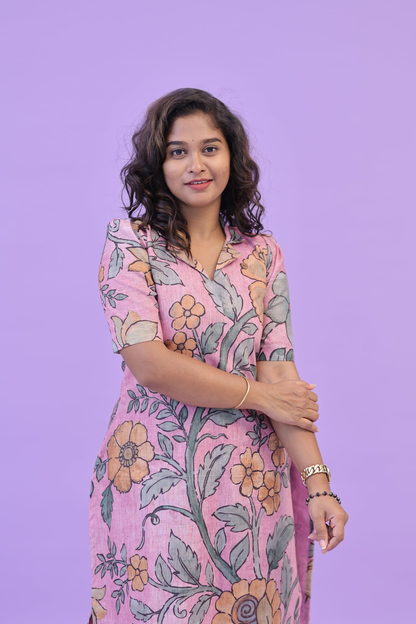 SUNNY-FLORAL-cotton co-ord-PINK