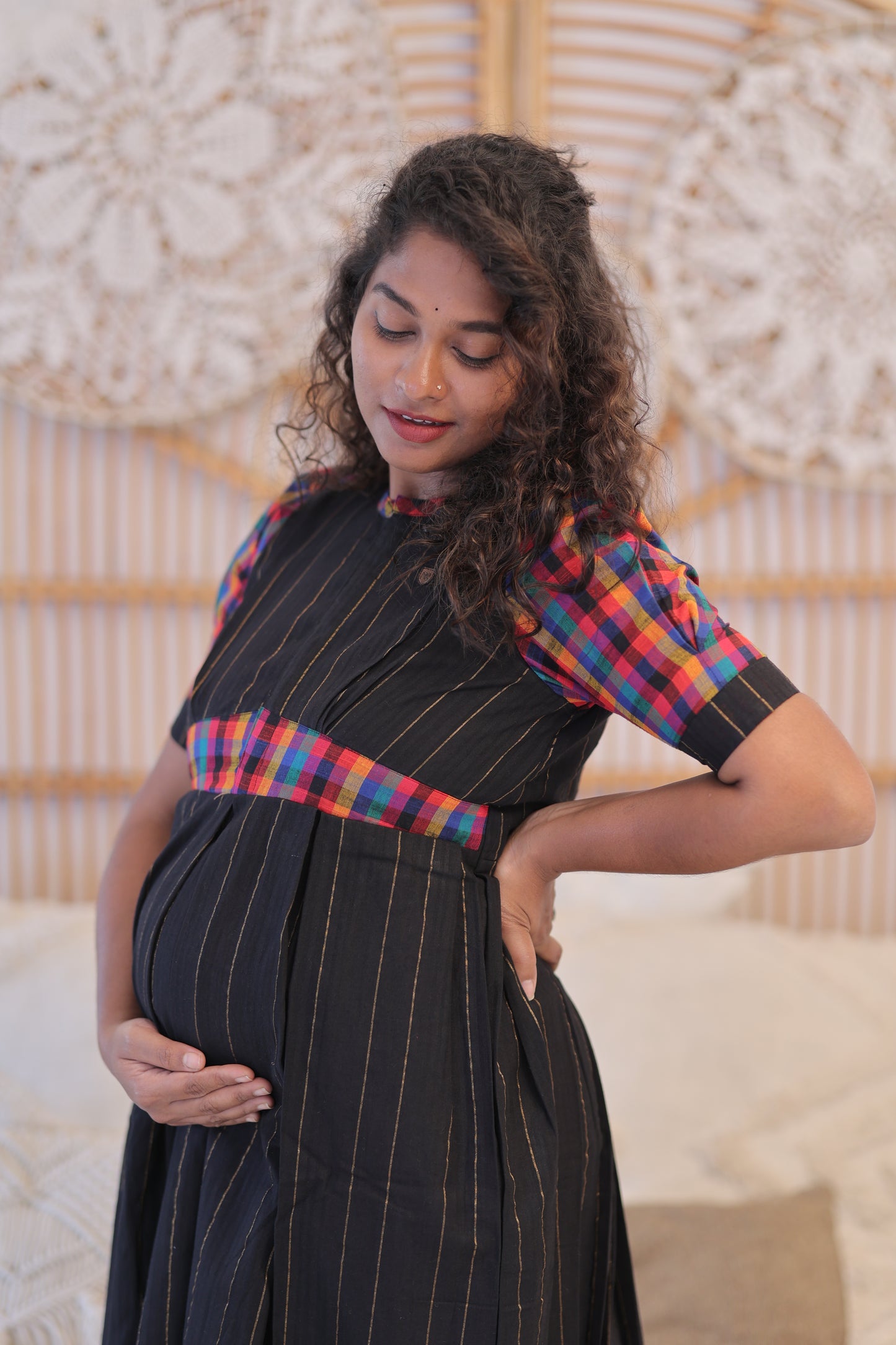 PIPING HOT -MADARASI-CHARCOAL-GOWN