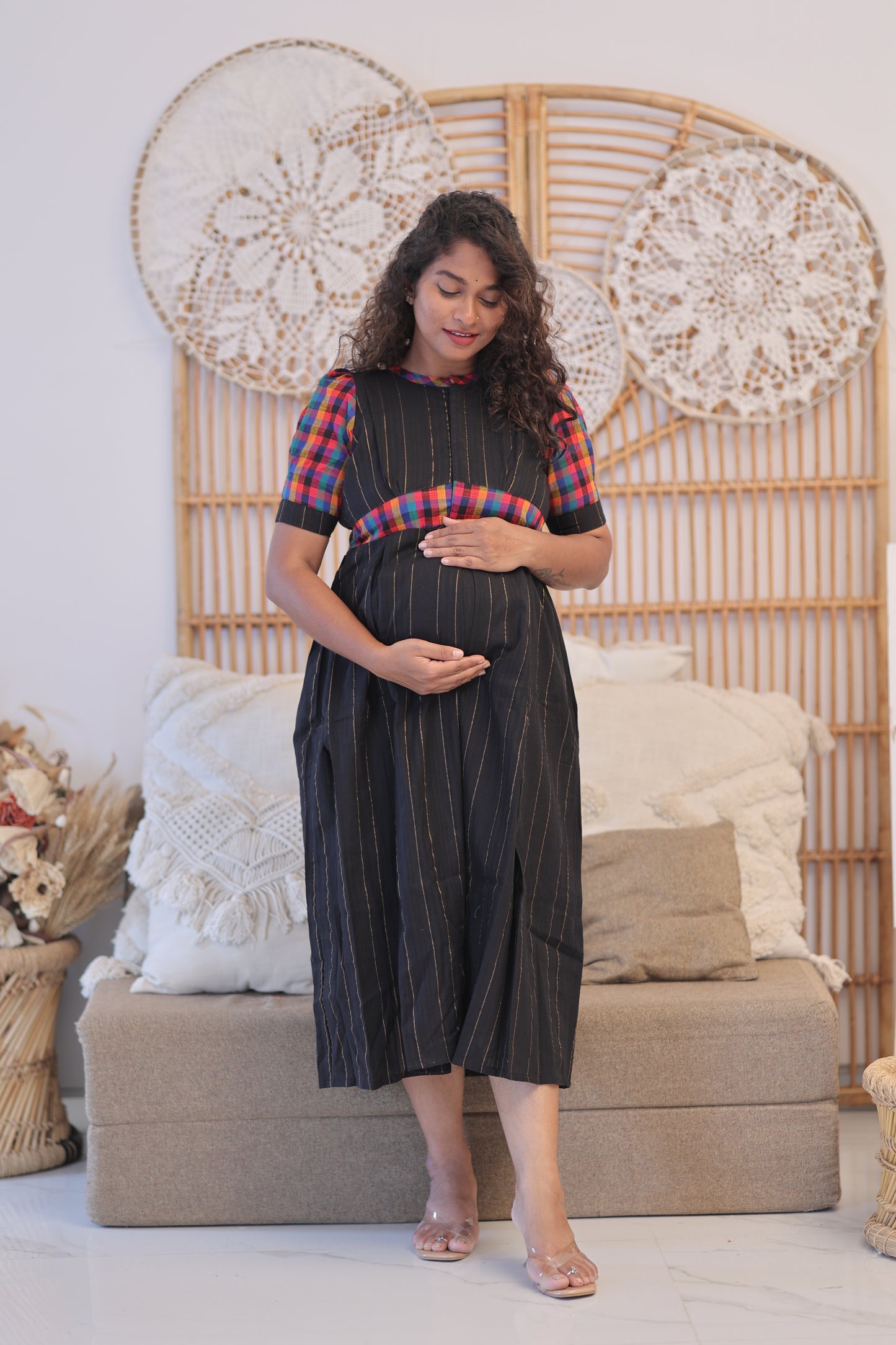 PIPING HOT -MADARASI-CHARCOAL-GOWN