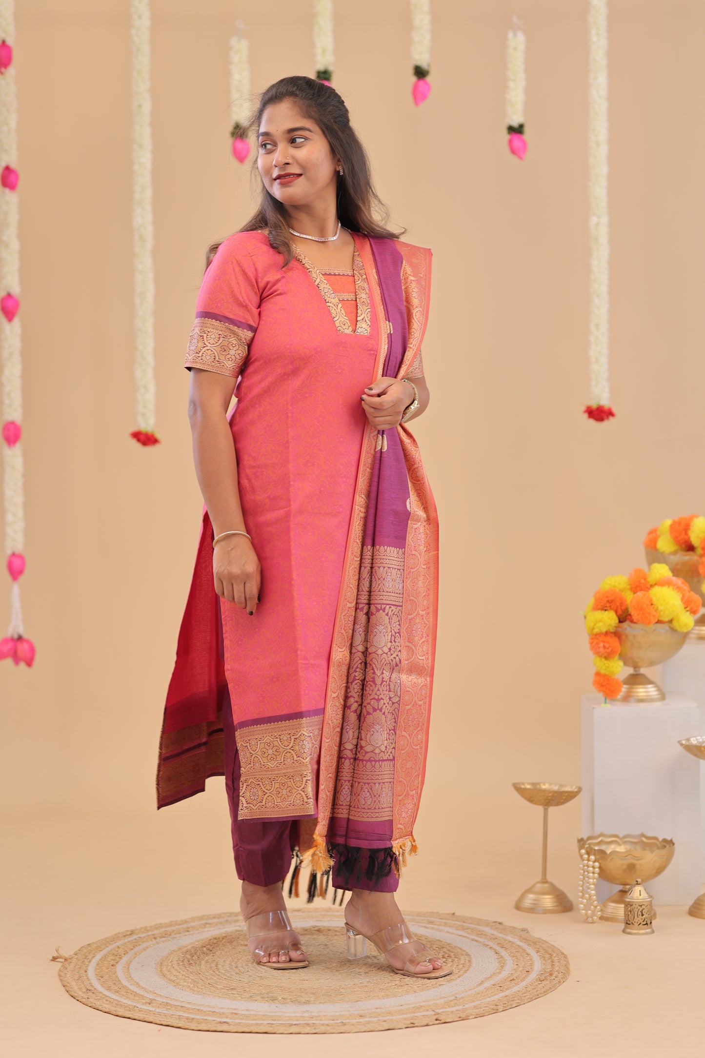 KANCHI-SILK COTTON-PEACH