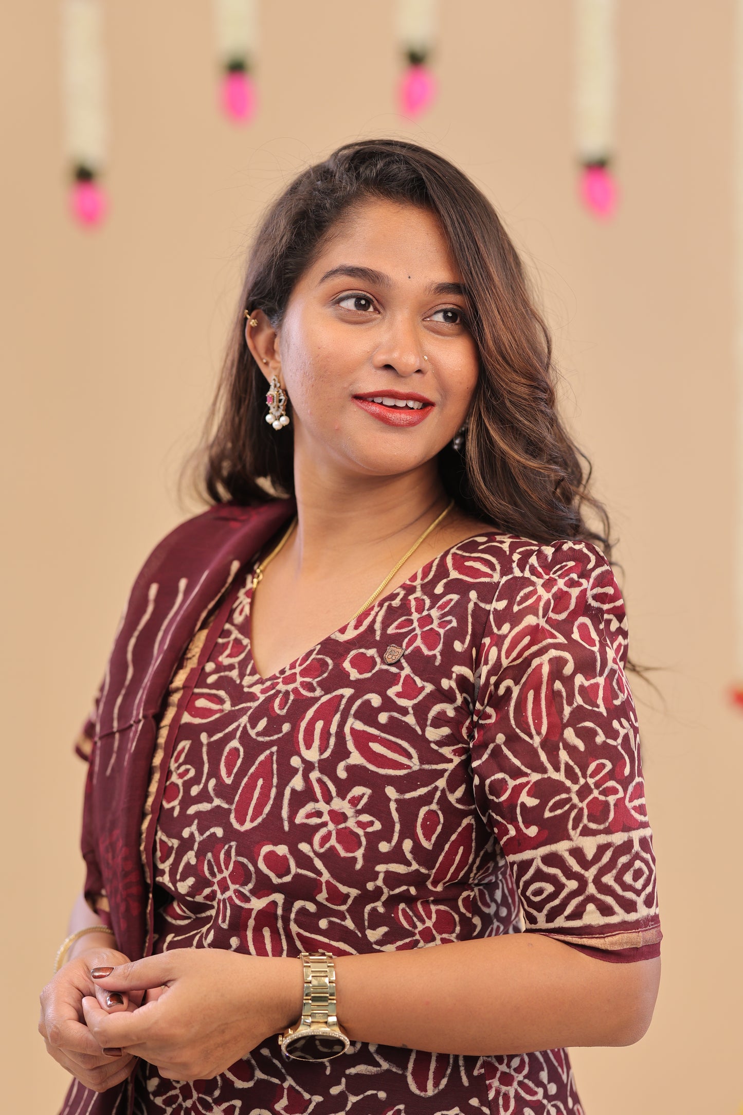 Premium -Wine- Chanderi suit