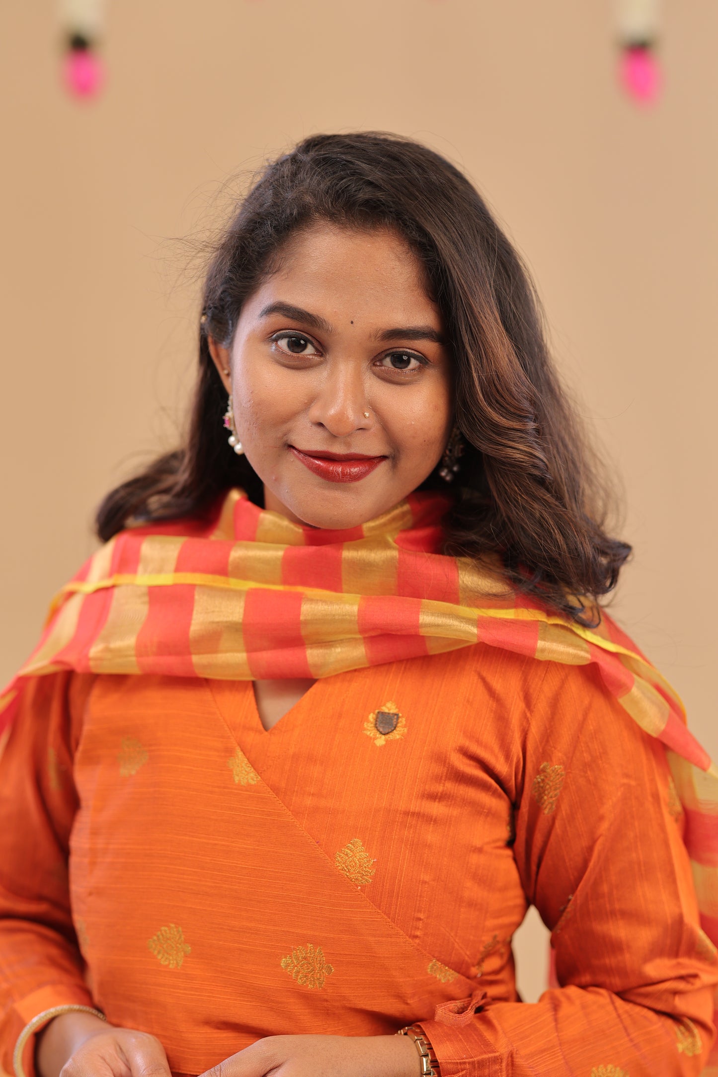 PREMIUM-ORANGE RAW SILK SUIT