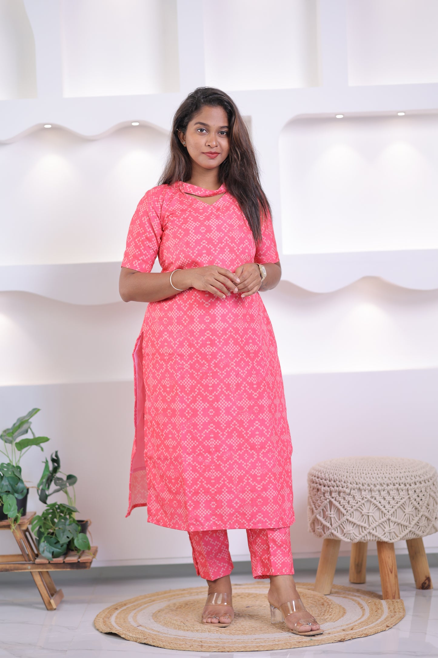 FUSIA PINK-geometric -CO-ORD
