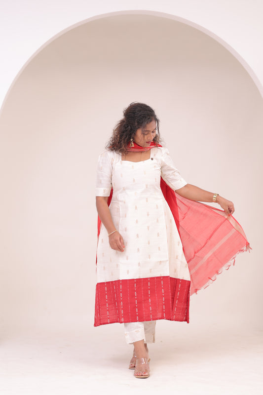 THUGIL - RAWSILK set - WHITE/RED