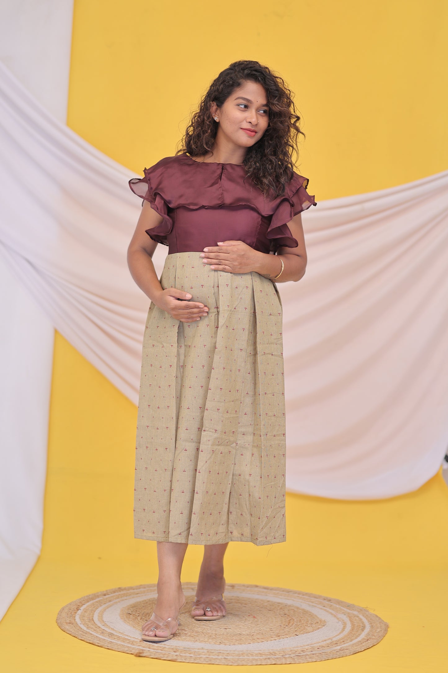 PIPING HOT- FEEDINGGOWNS-PINK-WINE