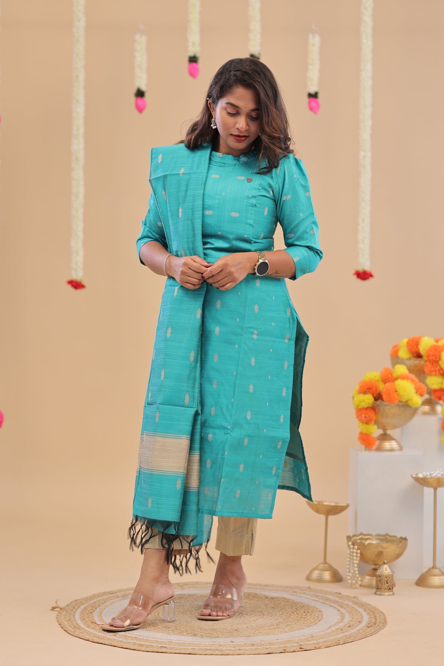 RAW SILK -SKYBLUE SUIT