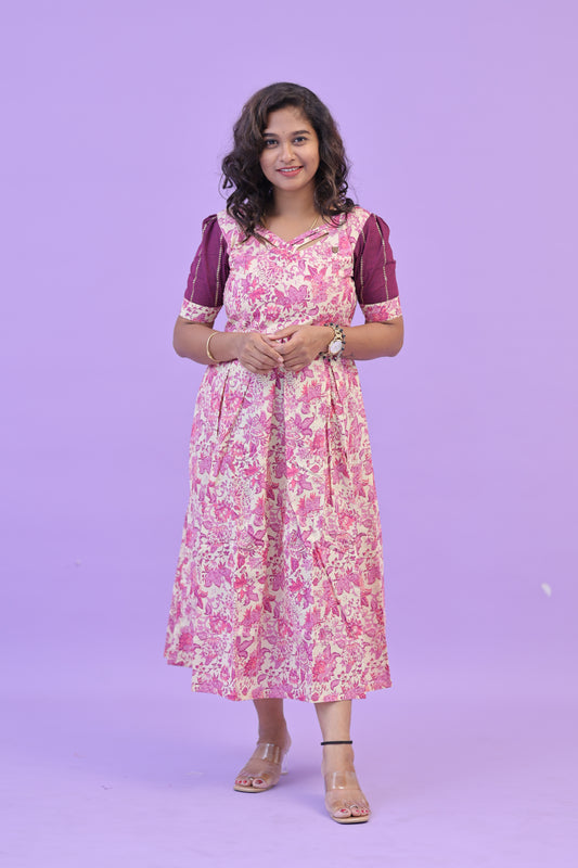 PIPING HOT - PINK MAGENTA- gown