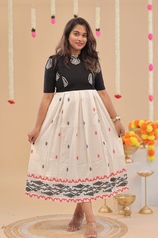 DIWA25 - BLACK HAKKOBA -cotton gown
