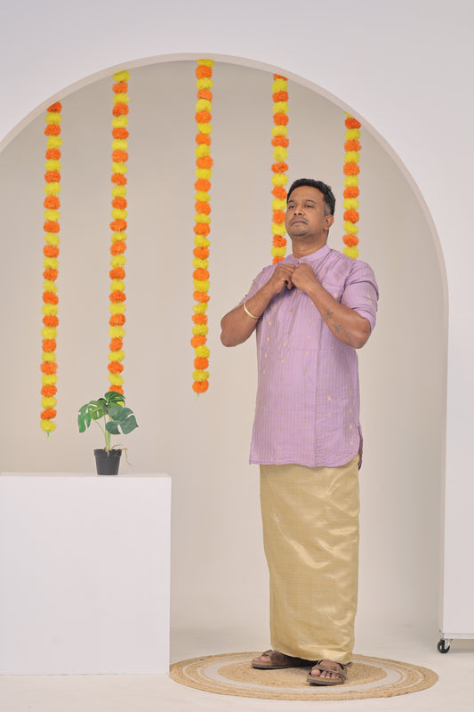 Lavender  Men's Kurta