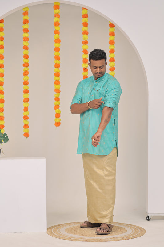 Turquoise Men's Kurta