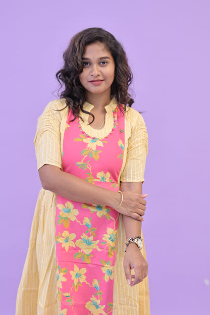 PIPING HOT - yellow pink- gown