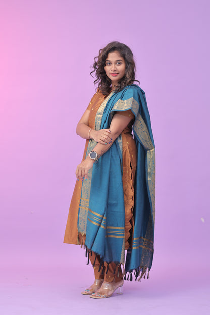 Chandrika - Tussar Kurti set - GOLDEN