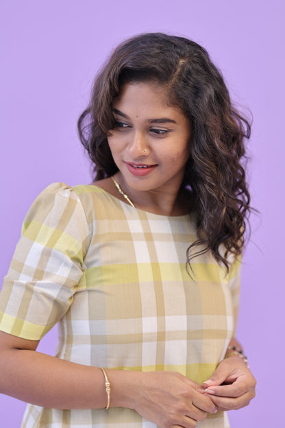 Cotton -CHECKED - YELLOW- co ord
