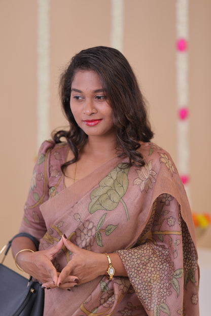 BOSSY GIRL-SAREE01-MAUVE