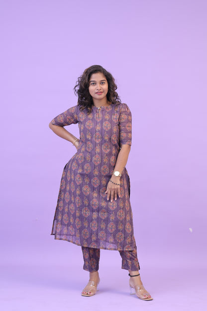 SUNNY-FLORAL-cotton co-ord-purple
