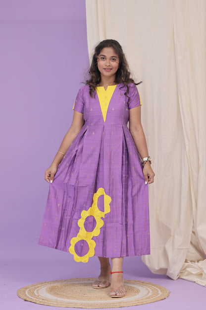 Floral DUBION GOWN -lavender