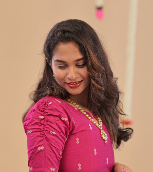 RAW SILK -MAGENTA SUIT