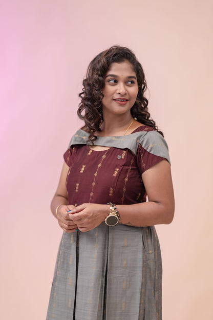 DUBION VINTAGE - GREY MAROON COMBO