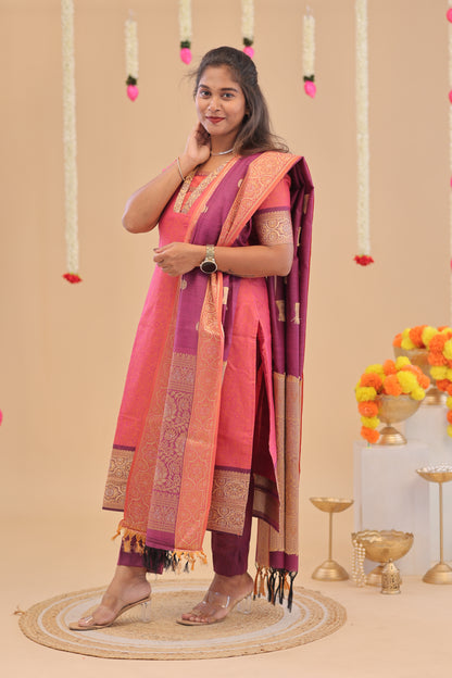 KANCHI-SILK COTTON-PEACH