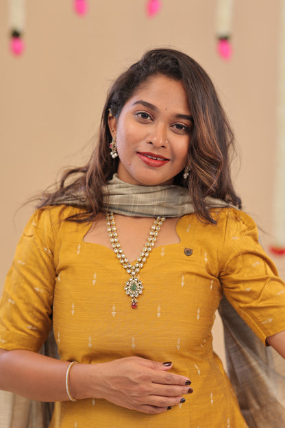 RAW SILK -MUSTARD SUIT