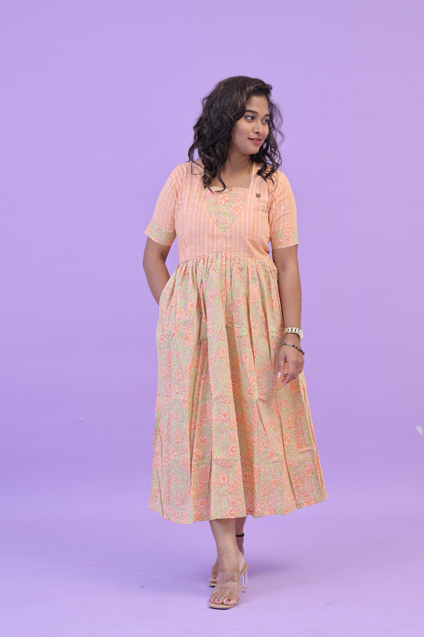 PIPING HOT - CORAL-gown