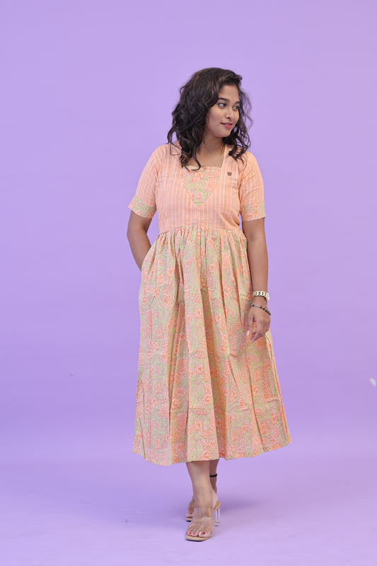 PIPING HOT - CORAL-gown