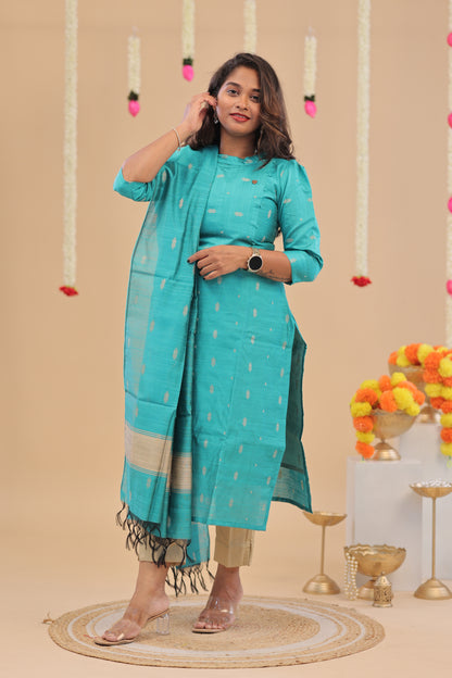 RAW SILK -SKYBLUE SUIT