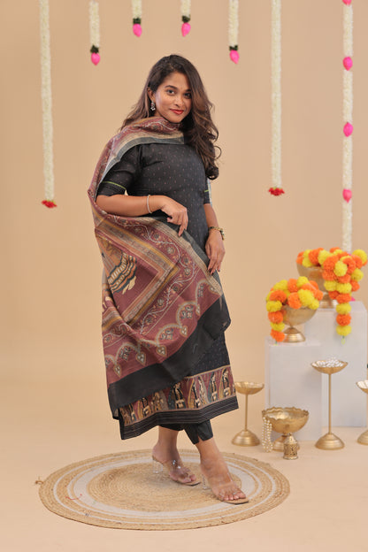 PREMIUM-KORA-Madhubani-BLACK