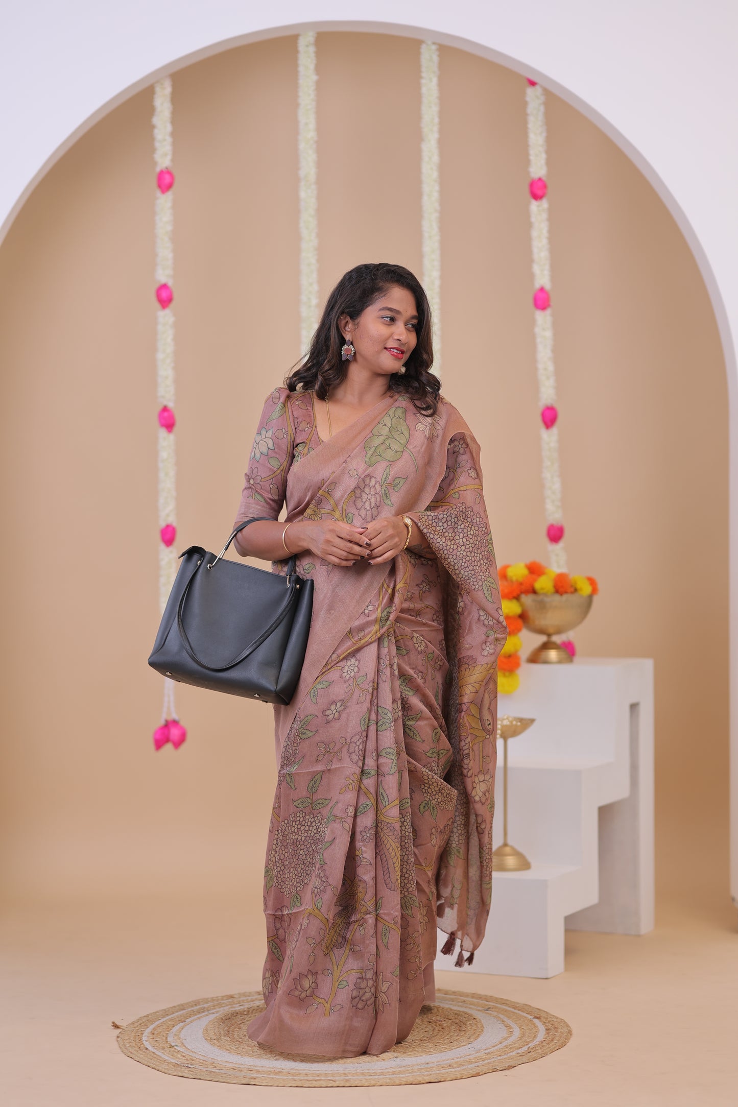 BOSSY GIRL-SAREE01-MAUVE