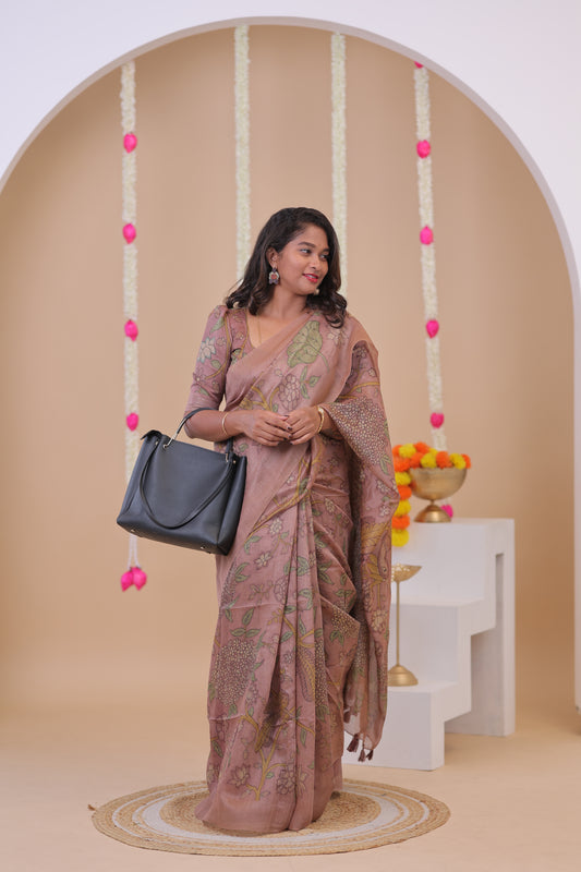 BOSSY GIRL-SAREE01-MAUVE