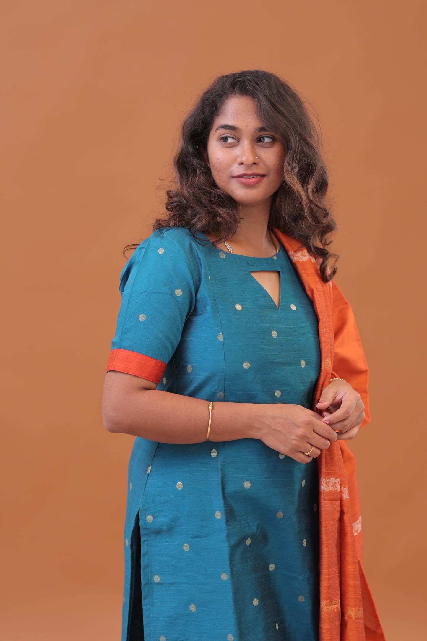 RAW SILK -TEAL GREEN SUIT