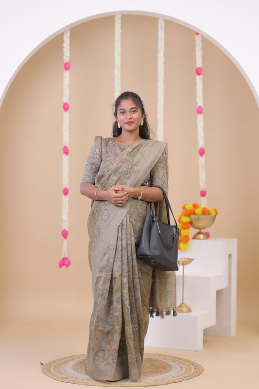 BOSSY GIRL-SAREE04-GREY