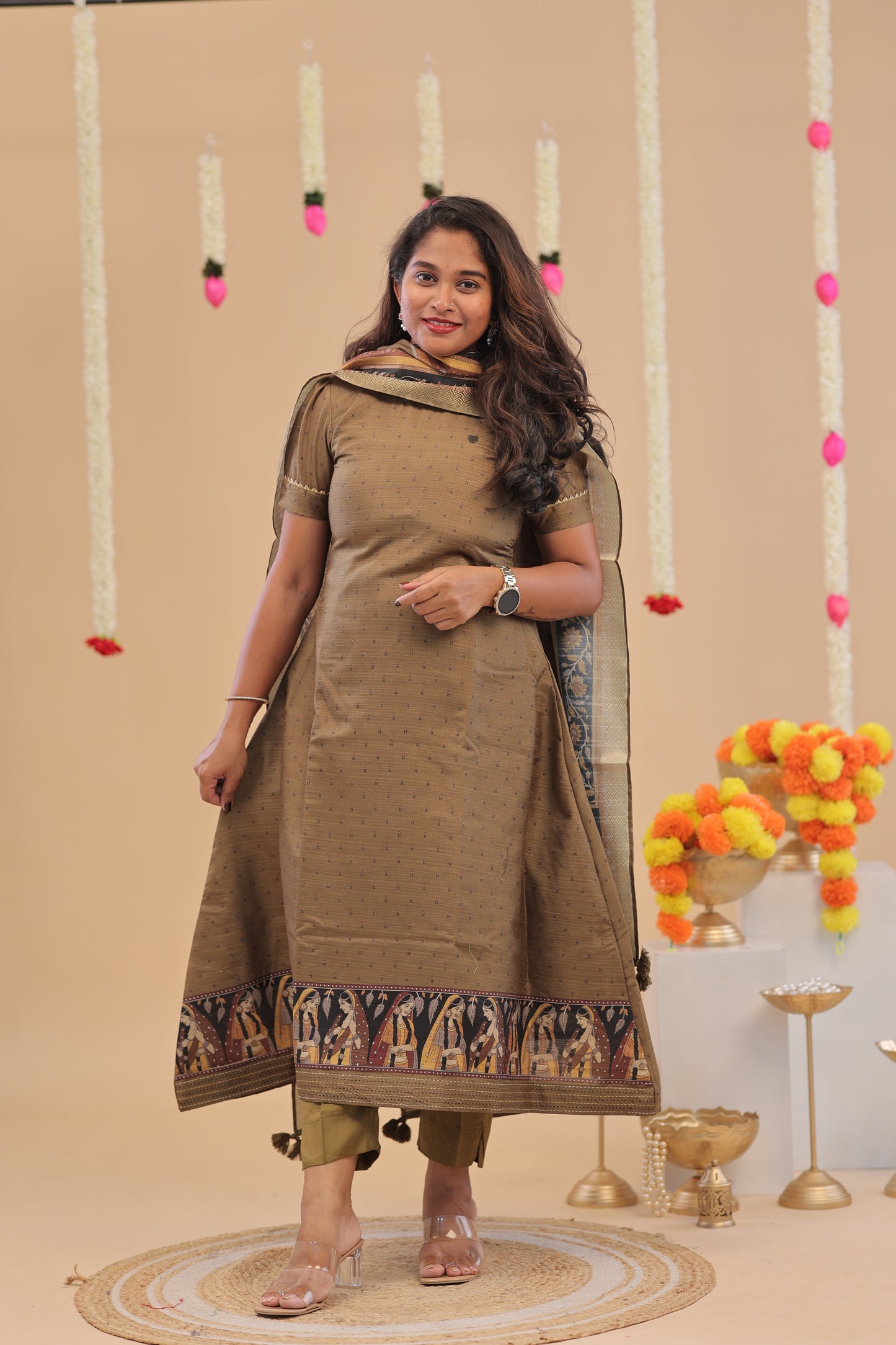 PREMIUM-KORA-Madhubani-OLIVE