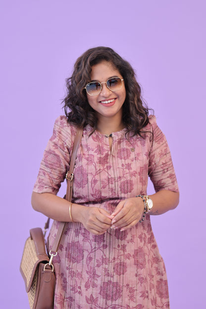 SUNNY-FLORAL-cotton co-ord-Mauve