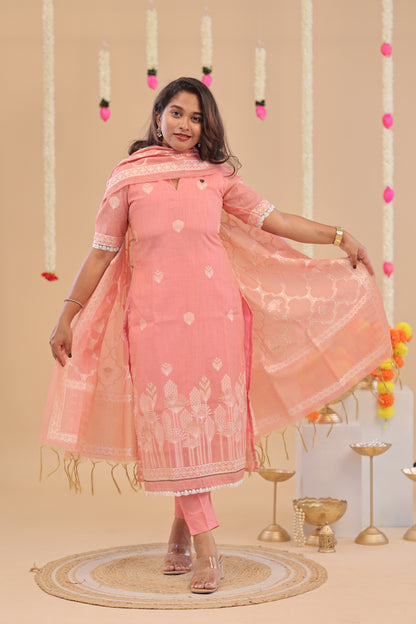 PREMIUM Pink- JAMDHANI SUIT